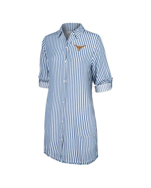 Tommy Bahama Texas Longhorns Chambray Stripe Cover-up Shirt Dress At ...