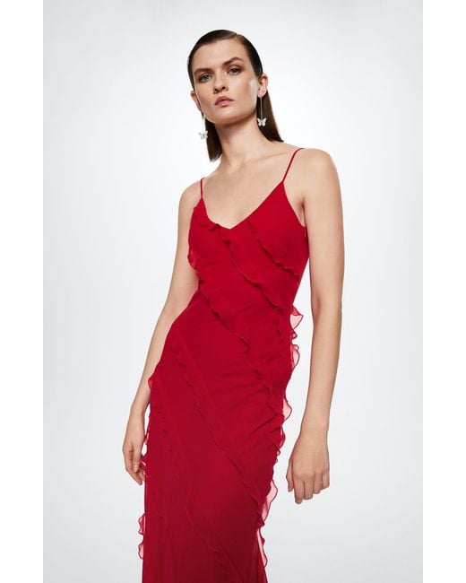Nordstrom v shop neck chiffon gown