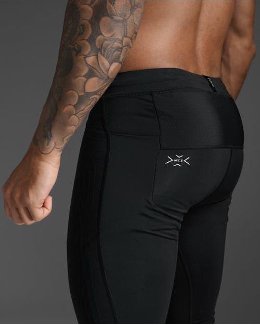 2xu Black Light Speed React Comp Tights for men