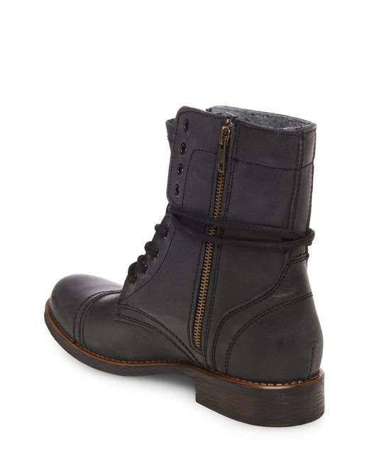 steve madden elect cap toe leather boot