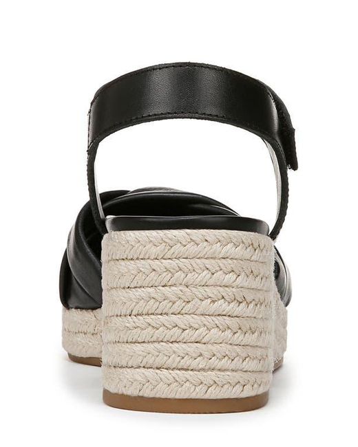 Vionic Black Saratoga Wedge Espadrille Sandal