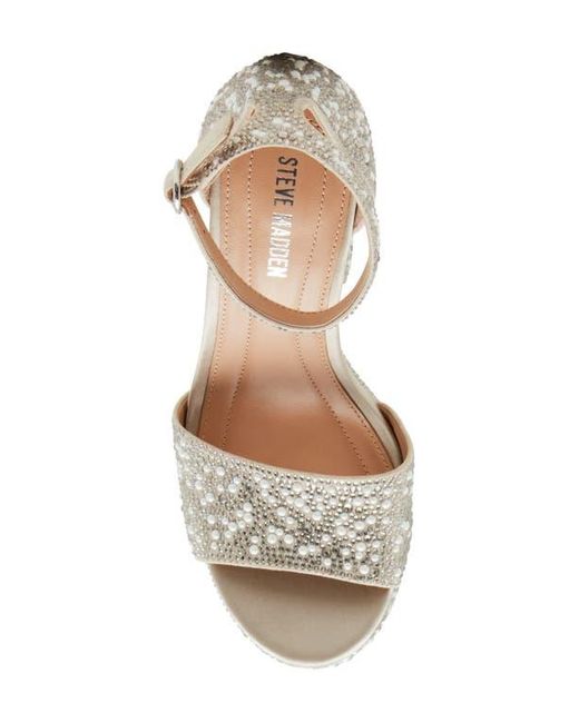 Steve Madden Glam Ankle Strap Platform Sandal in Metallic | Lyst