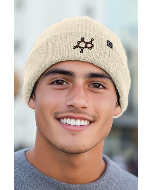 Alix Blue Molecule Beanie for men