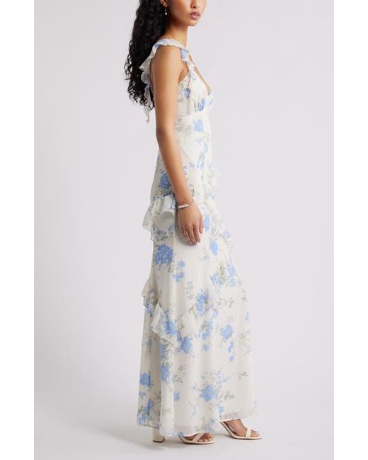 bp maxi dress Women's Double Layer Dropped Waist Maxi Dress, Ivory