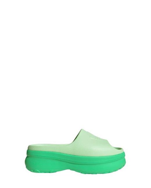 Adidas Green Adifom Stan Smith Platform Slide