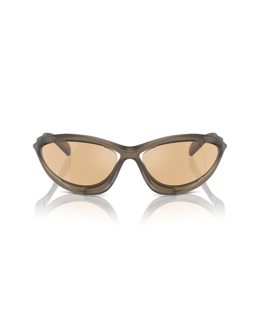Prada Natural 63mm Oversize Cat Eye Sunglasses for men