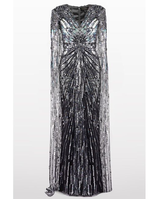 Jenny Packham Gray Rush Gown