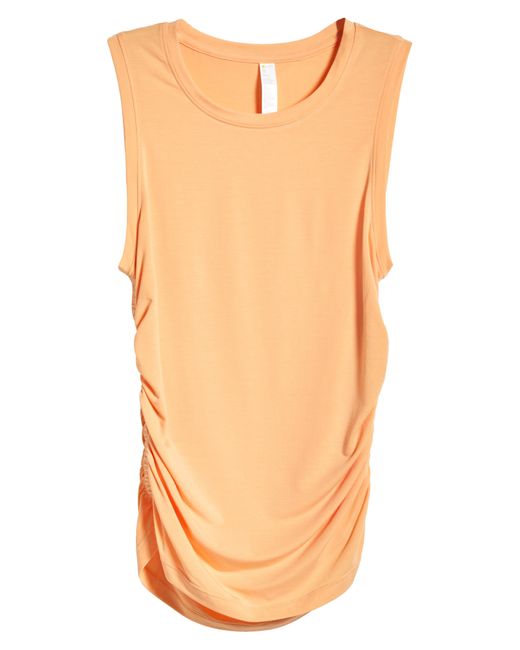 Zella Orange In The Zone Ruched Side Tank