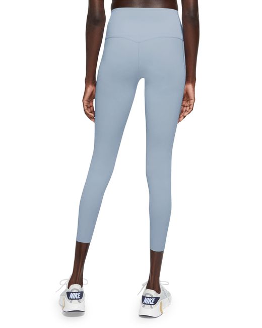 Nike Blue Universa Medium Support High Waist 7/8 leggings