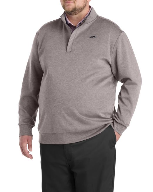 Reebok Gray Big & Tall 1/4-Zip Performance Pullover for men