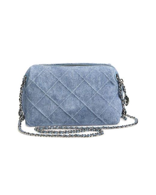 Tory Burch Blue Fleming Suede Crossbody Bag