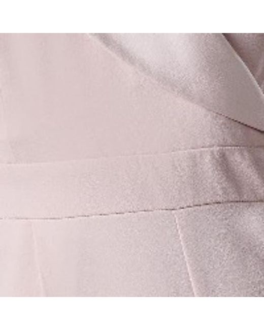 Coast Pink Crepe V-Neck Wrap Wide Leg Jumpsuit