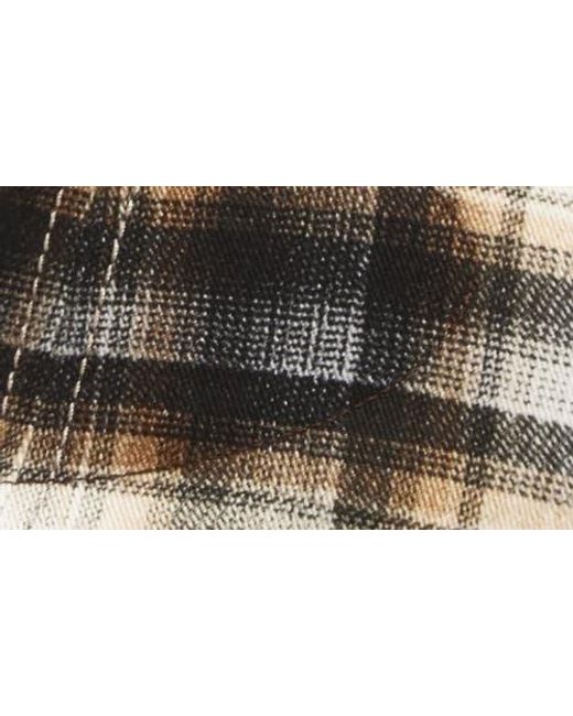 Acne Metallic Distressed Plaid Adjustable Baseball Cap
