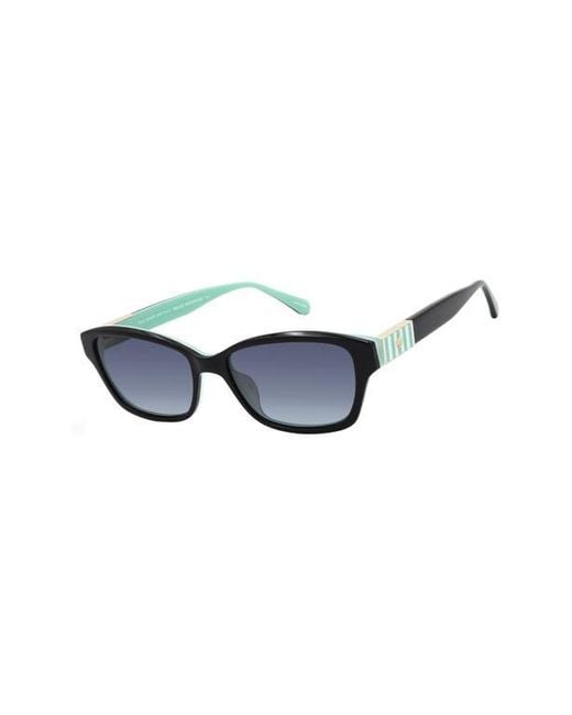 Kate Spade Blue Ayla 53Mm Gradient Rectangular Sunglasses