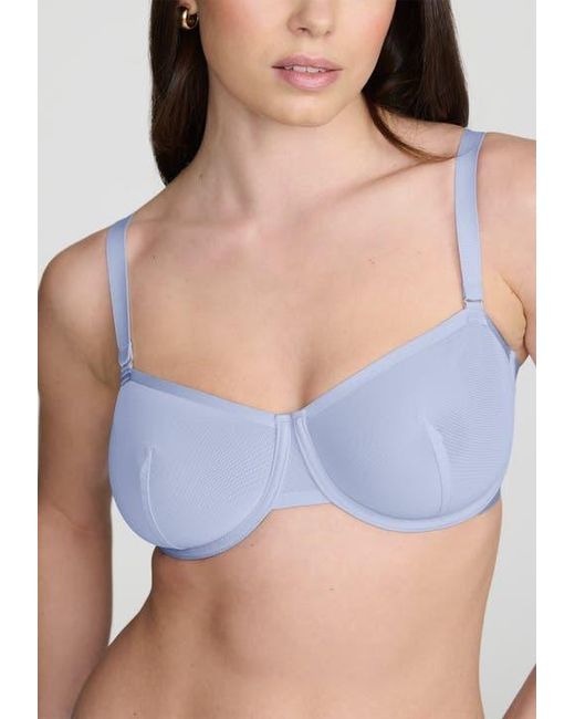 CUUP Blue The Balconette Mesh Underwire Bra