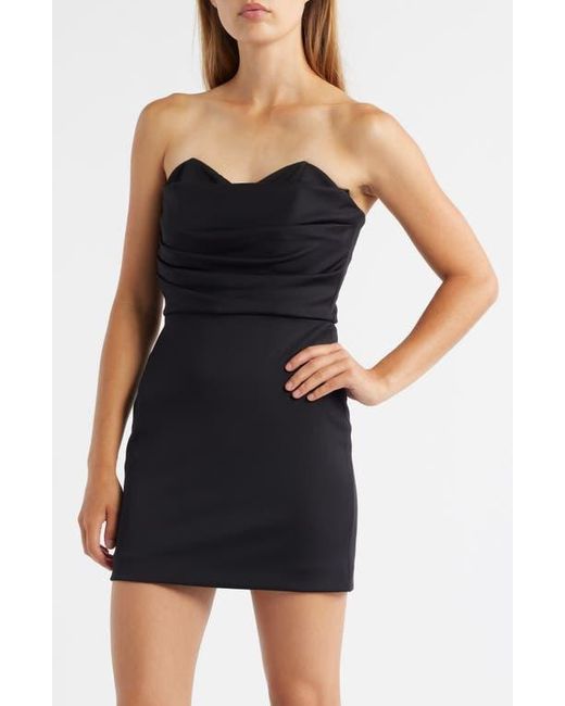 Black Halo Women's Black Leonora Strapless Minidress