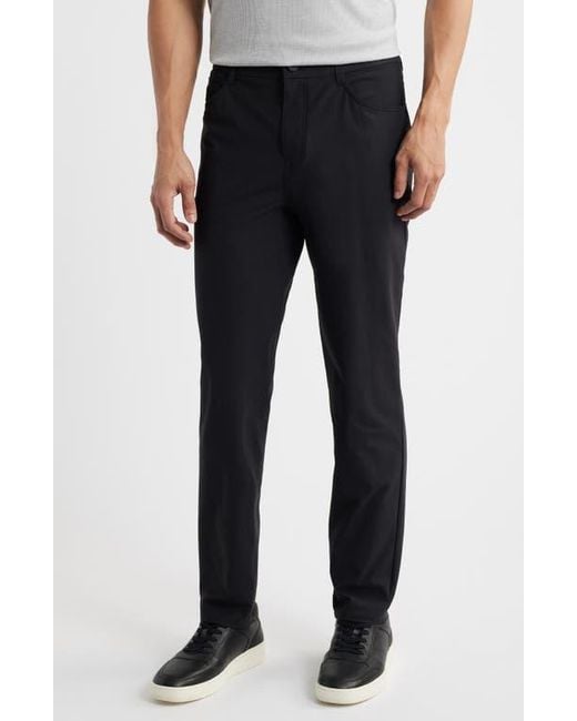 Zella Black Driver Slim Fit Five Pocket Pants for men