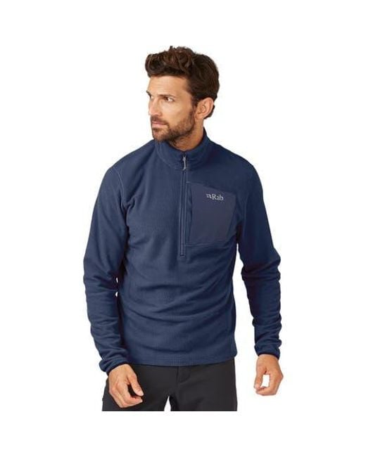 Rab Blue Tecton Pull-On Fleece for men