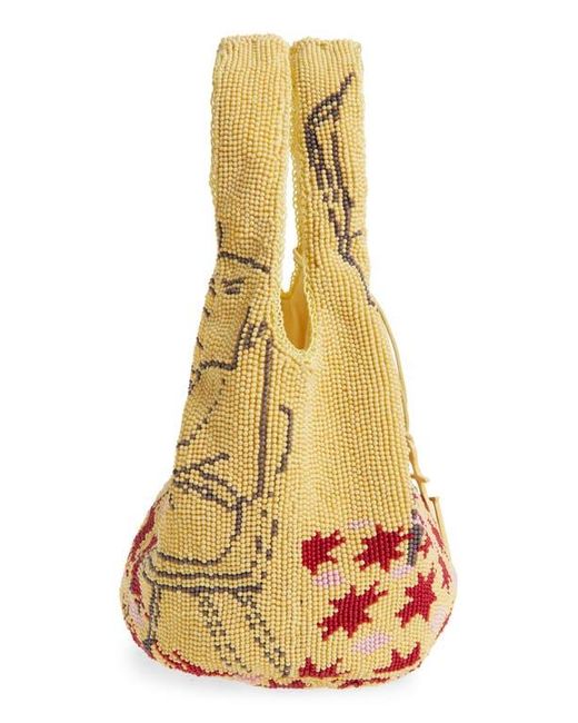 J.W. Anderson Yellow Mini Beaded Shopper Bag