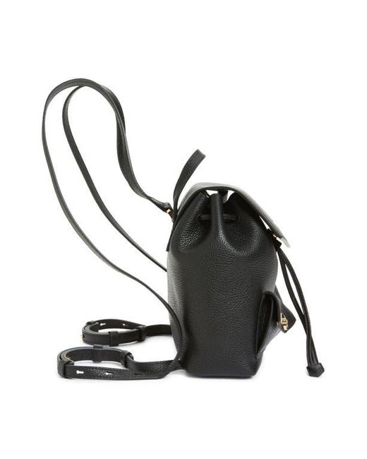 Ferragamo Black Mini Harley Leather Drawstring Backpack