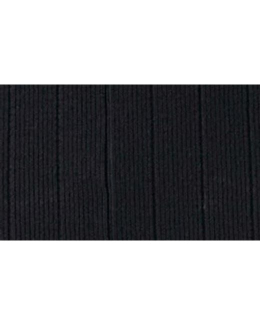 Grey Lab Black Sleeveless Ribbed Sweater Minidress