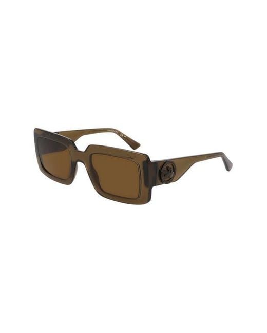 Longchamp Natural 53Mm Rectangular Sunglasses