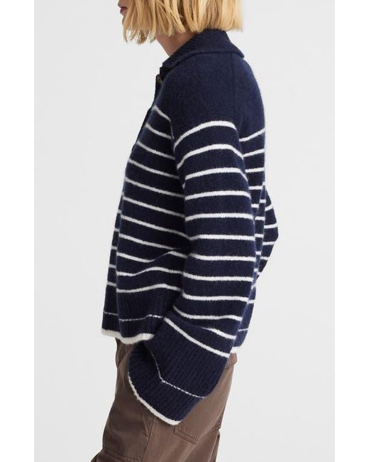 Madewell Blue Cloudsoft Polo Sweater
