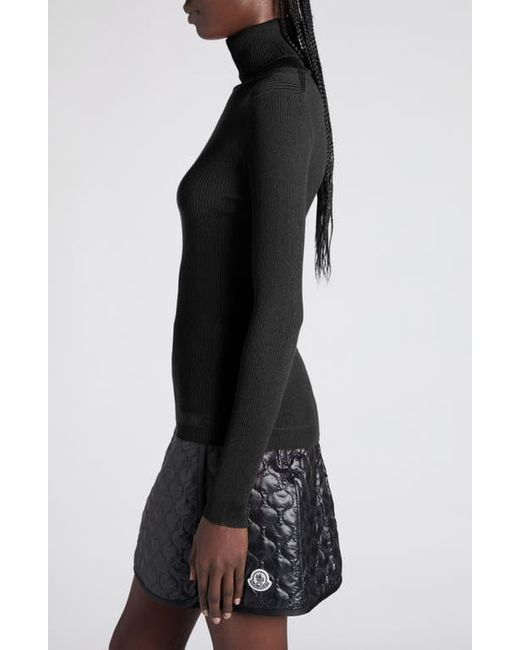 Moncler Black Virgin Wool Turtleneck Sweater