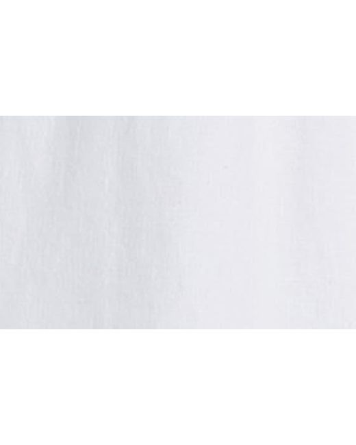 Madewell White Cassie Openwork Detail Linen Button-up Midi Dress