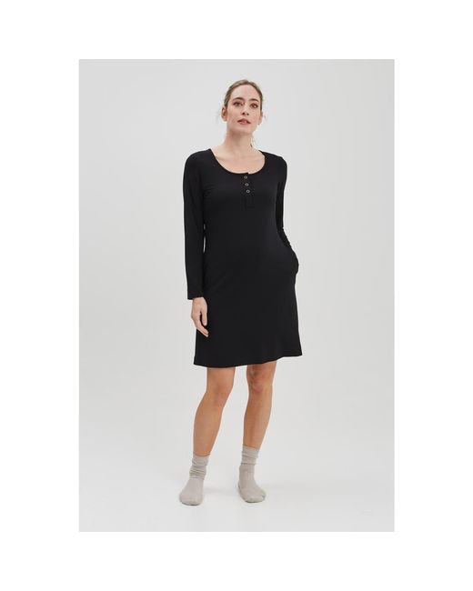 Nom Maternity Black Heart On My Sleeve Nursing Nightgown