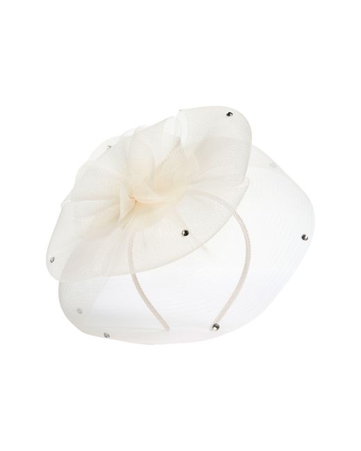 Lele Sadoughi White Floral Veil Fascinator