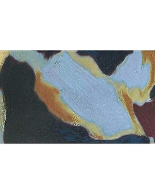 TOPSHOP Multicolor Abstract Print Boat Neck Top