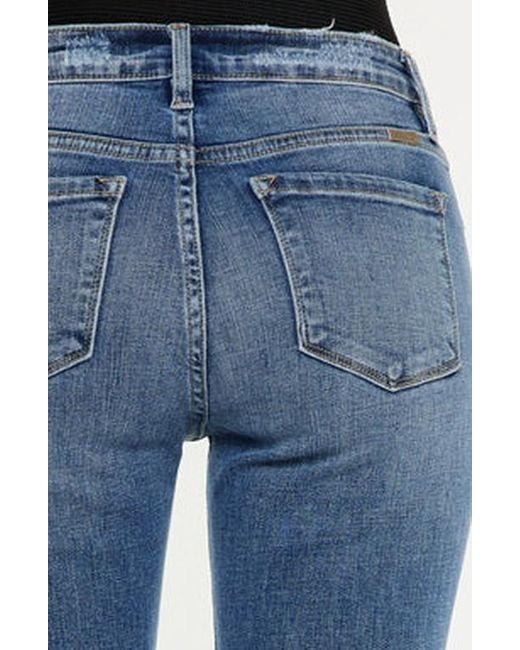 Kancan Blue Honey Essentials High Rise Cropped Bootcut Jeans