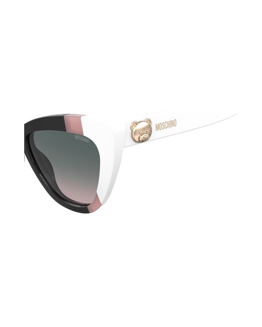 Moschino Gray 54mm Gradient Cat Eye Sunglasses