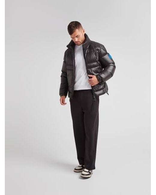 Jacket Gray Ez Boxed Funnel Neck Puffer Jacket for men