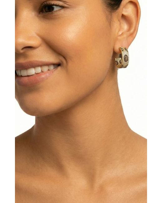 Native Gem Metallic Maneater Leopard Hoops
