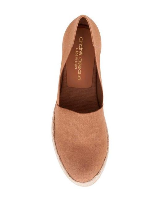 Andre Assous Brown Patti Espadrille Wedge