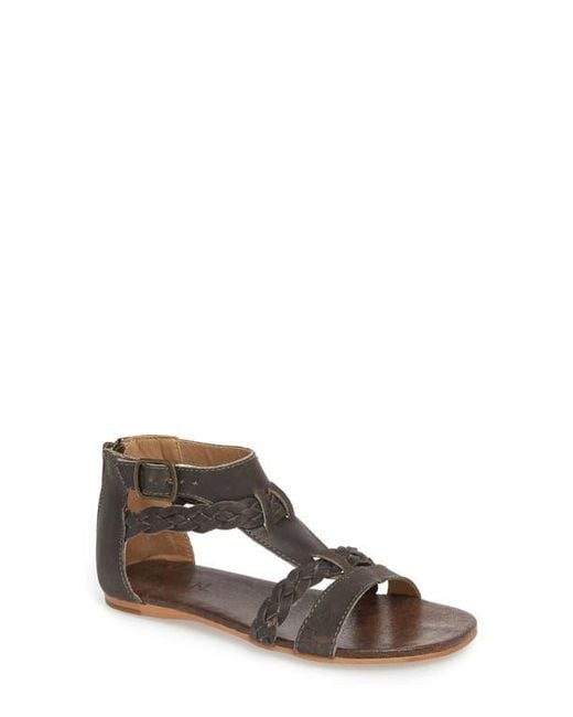 Roan Black Posey Braided V-Strap Sandal