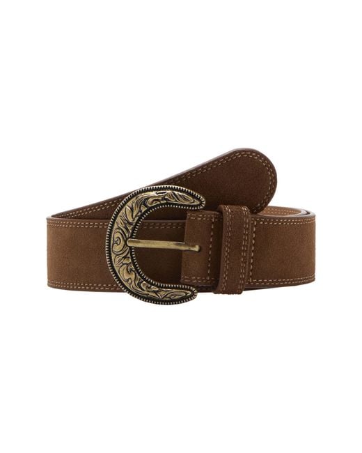 Mango Brown Suede Effect Belt