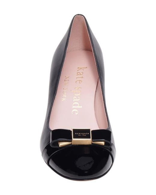 Kate Spade Black Bowdie Cap Toe Pump