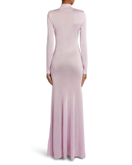 Tom Ford Pink Long Sleeve Jersey Gown