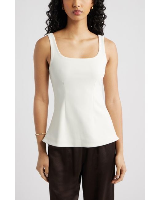 Open Edit White Flared Tank