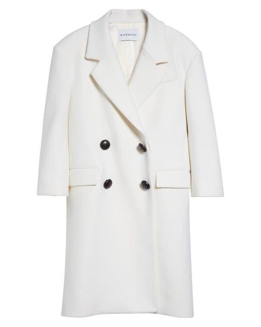 Givenchy White Oversized Wool Coat