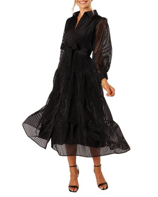 black long sleeve long dress Eterne