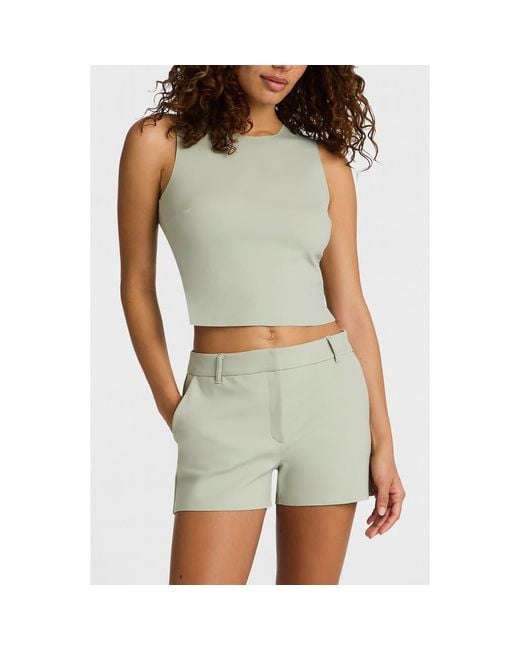 Commando Green Neoprene Sleeveless Shell Top