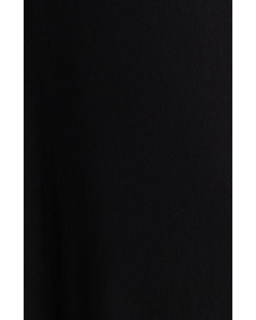 Pisarro Nights Black Beaded Bodice Short Sleeve Gown