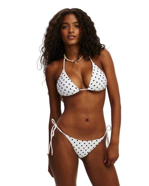 Cotton On Brown String Triangle Bikini Top
