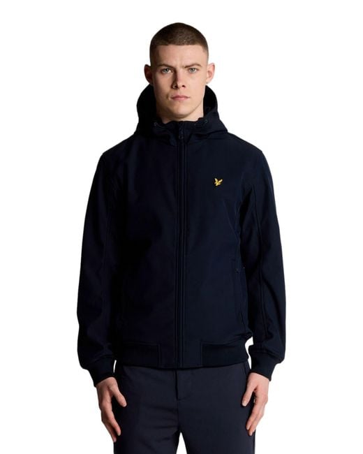 Lyle & Scott Blue Mesh Lined Softshell Jacket for men