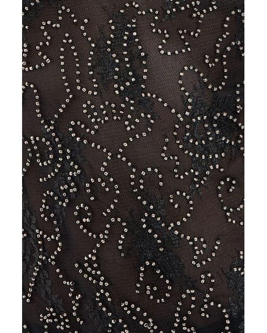 Nasty Gal Black Hand Embellished Lace Mini Dress