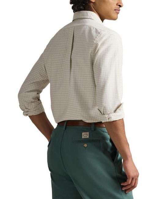 Polo Ralph Lauren Green Classic Fit Gingham Check Cotton Button-Down Oxford Shirt for men